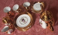 Kaffeeservice HK Bavaria Germany Handarbeit 24 Karat Gold - NEU