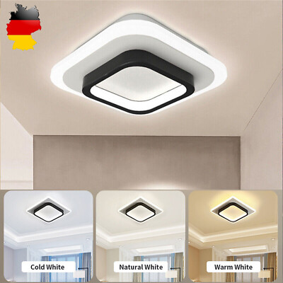 Dimmbar 3-Farbige Decken-Lampe Led Deckenleuchte Wohnzimmer Flur Küchen Eing DE