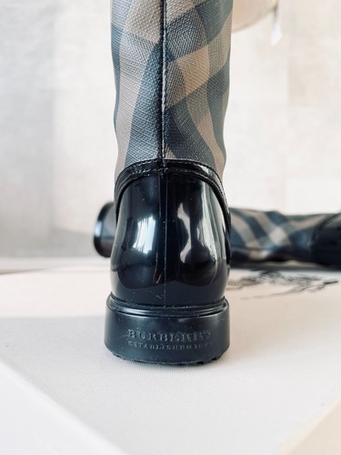 Brit-Chic! Hochwertige BURBERRY Stiefel GUMMISTIEFEL Plaid SMOKED CHECK Gr. 37 - Bild 6 von 9
