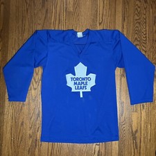 Toronto Maple Leafs Ravens Knit Hockey Jersey Mens Size XL Mesh Blue NHL Vtg 80s