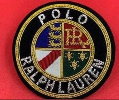 PRL Vintage Bullion Wire Hand Embroidered Blazer badge