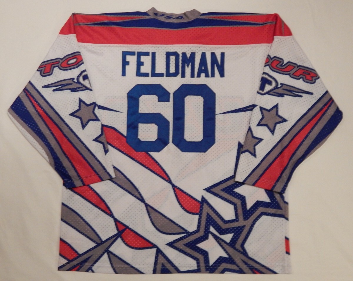 OFFICIAL TOUR TEAM USA ROLLER HOCKEY JERSEY SZ M #60 FELDMAN