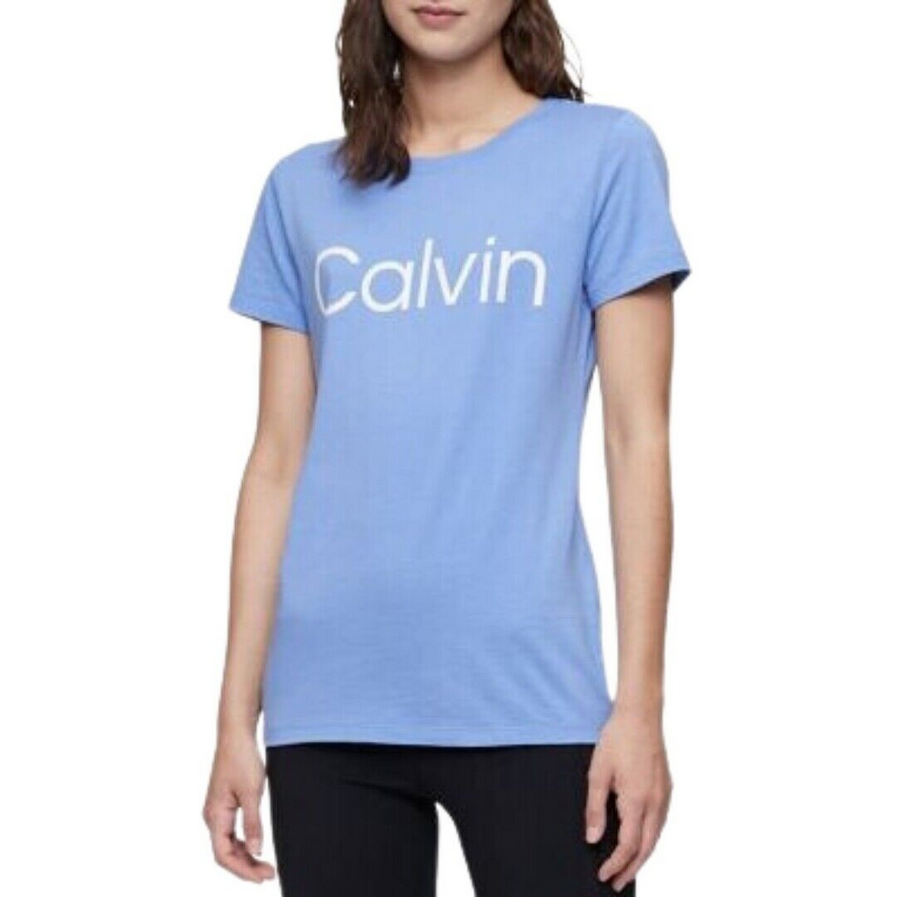 Calvin Klein Women's Logo T-Shirt Blue Size XS New