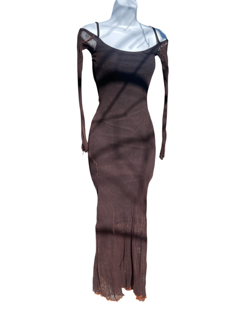 Vintage y2k Fishnet Bodycon Lip Service Dress