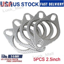 2.5inch Cylinder Head Gasket 2-bolt 63mm High Temp Exhaust Gasket Flange 5pcs