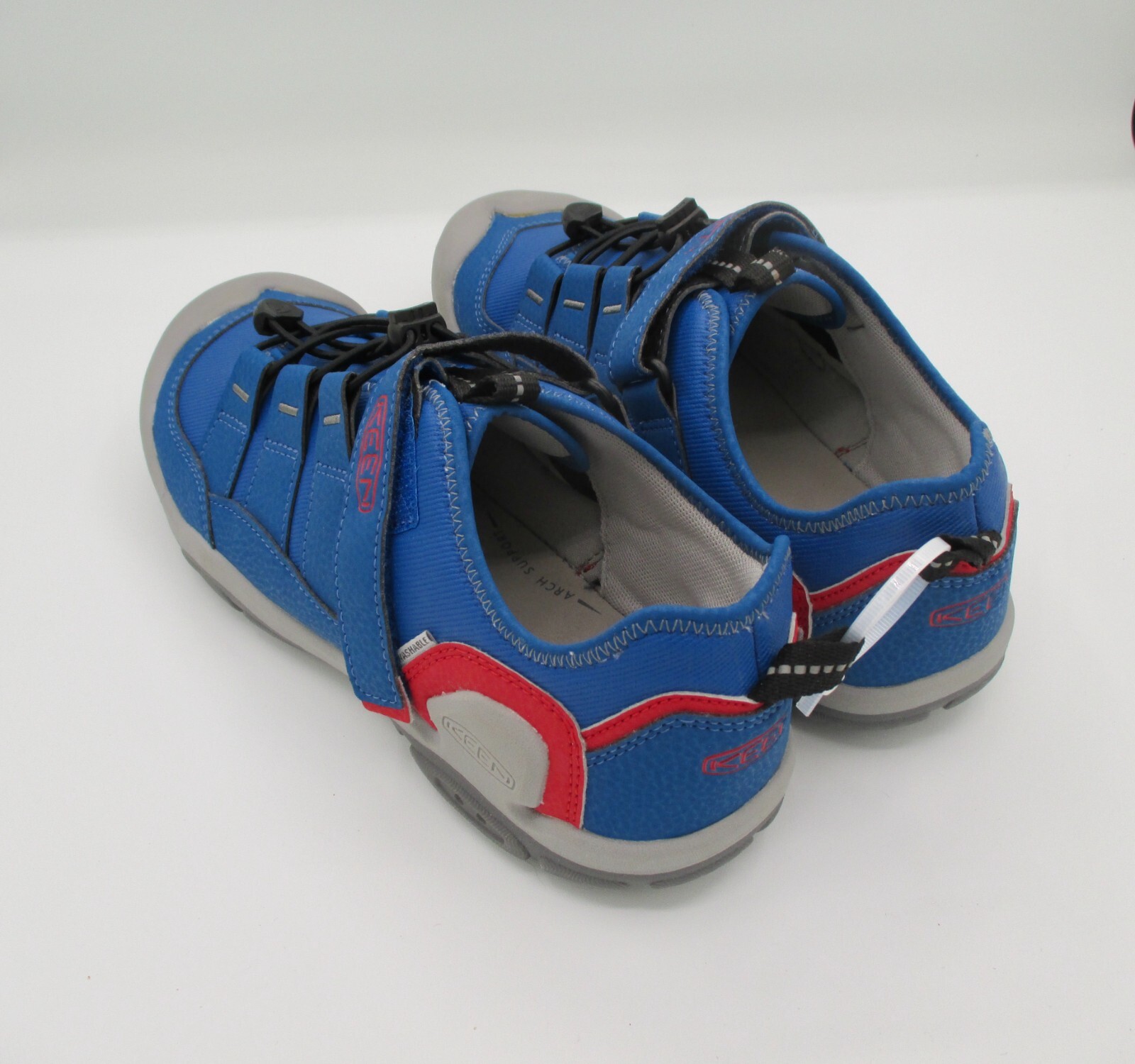 KEEN Nuove scarpe da ginnastica per bambini ""Knotch Hollow"" classiche blu rosse grigie taglia 7 EU 39