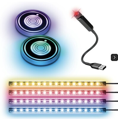 Monster 5 Piece Auto LED Lighting Kit 16 Light Mode 4 lighting  Modes remote