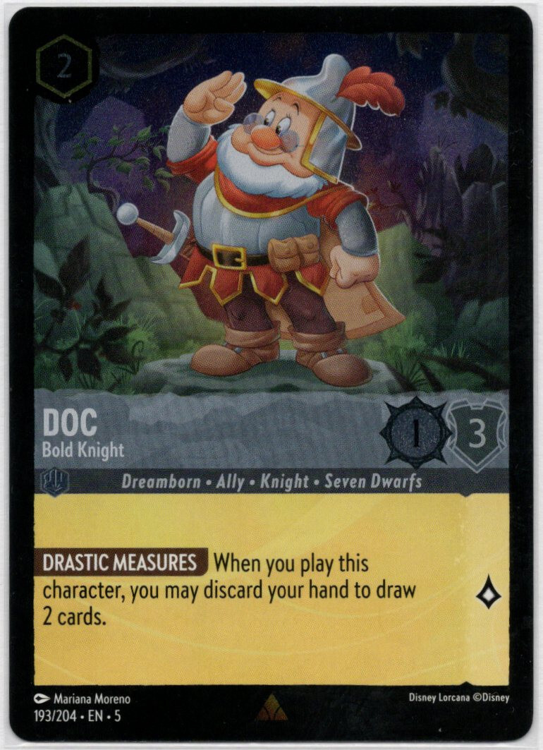 DIsney Lorcana Doc - Bold Knight 193/204 Shimmering Skies Cold Foil NM/M