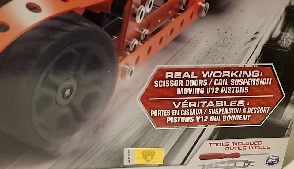 Meccano Maker System Lamborghini Aventador vehículo construcción conjunto piezas móviles Foto 2 de 4