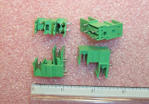 QTY (50) MDSTB2.5/2-G-5.08 2x2 POSITION DOUBLE PLUGGABLE TERMINAL BLOCK HEADERS - Afbeelding 1 van 5
