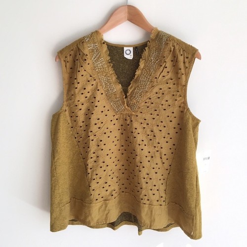 Brand New ANTHROPOLOGIE Akemi Kin Gold Cadiz Top - Picture 5 of 8