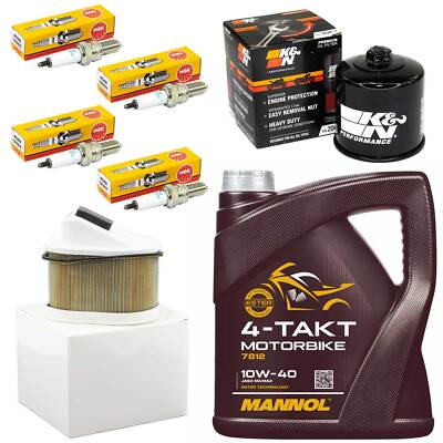 Set Öl 4L Wartung Luftfilter Ölfilter Zündkerze für Kawasaki Z 750 Z 800 2004-17