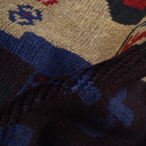 Artistry Handmade 100% Wool Tribal Afghan Area Knotted Rug 2'10"x4'7" ft -B16209 - Picture 7 of 8
