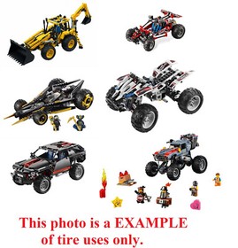 ☀️ NEW Lego 4x Tires 81.6 x 38 R Balloon  Large Rubber Wheels