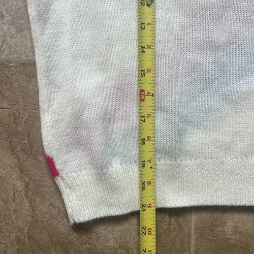 Vintage 90s London Fog Kids Sweater L Ivory Multi-color Apres Ski Gorpcore Retro - Picture 6 of 8
