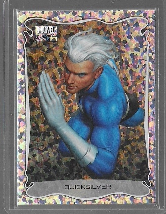 2022 Skybox Marvel Masterpieces Quicksilver Holofoil Small Dots