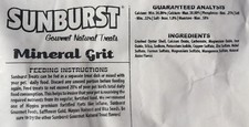 Higgins Sunburst Mineral Grit Natural Treats small birds canary finch tiel 20lb
