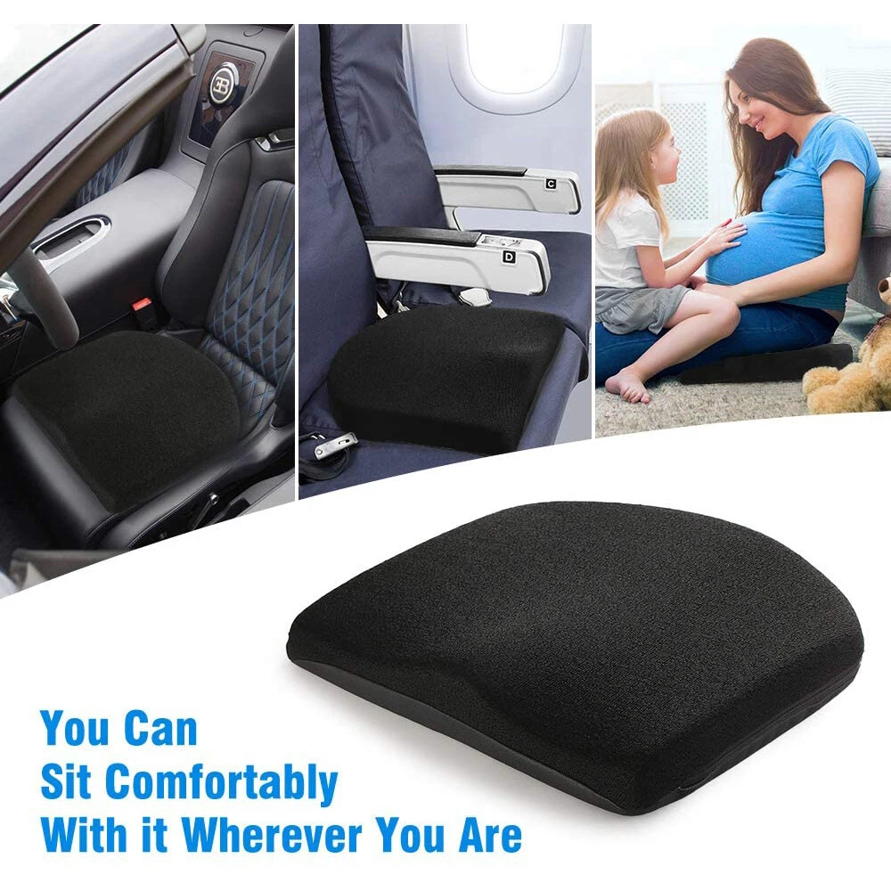 Tsumbay Car Seat Memory Foam Cushion Pad, Seat Protector, Black