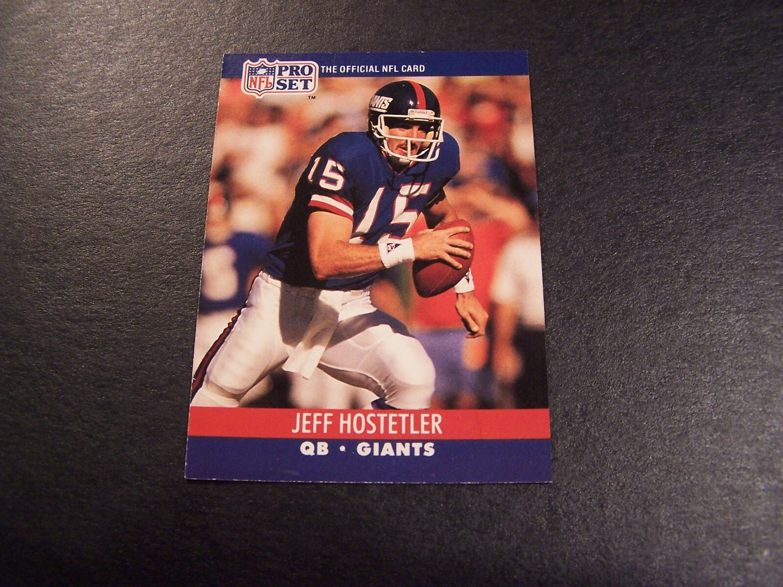 Jeff Hostetler Pro Set Card #596 Rookie Card