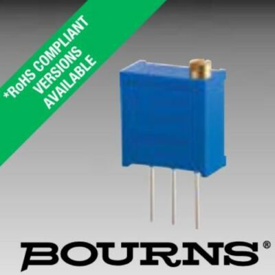 Bourns 3296W 10K  Trimmpotentiometer quadratisch 3/8'' stehend Spindel oben
