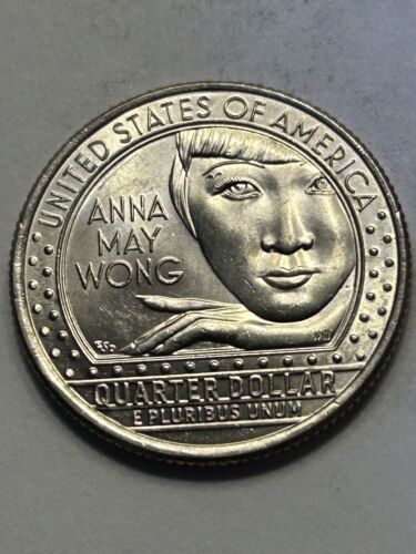 2022 P Anna May Wong Quarter With Error Above Eyebrow (#65) - Picture 2 of 7