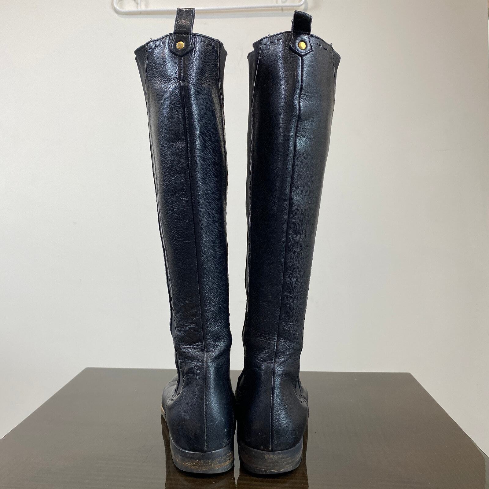 Stivali da equitazione Yves Saint Laurent YSL in pelle nera da donna 39 5 9 5