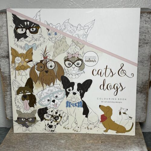 2016 Cats & Dogs Colouring Book 40 Cats && Dogs Designs Kaiser Colour Brand New