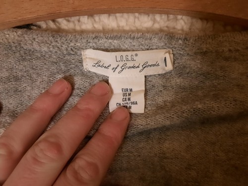 H&M L.O.G.G LOGG Womens Jumper Grey Cozy M chic timeless stylish wool mix - Picture 3 of 10