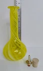 Vintage Fenton Barber Bottle Yellow Opalescent Swirl With Metal Stopper