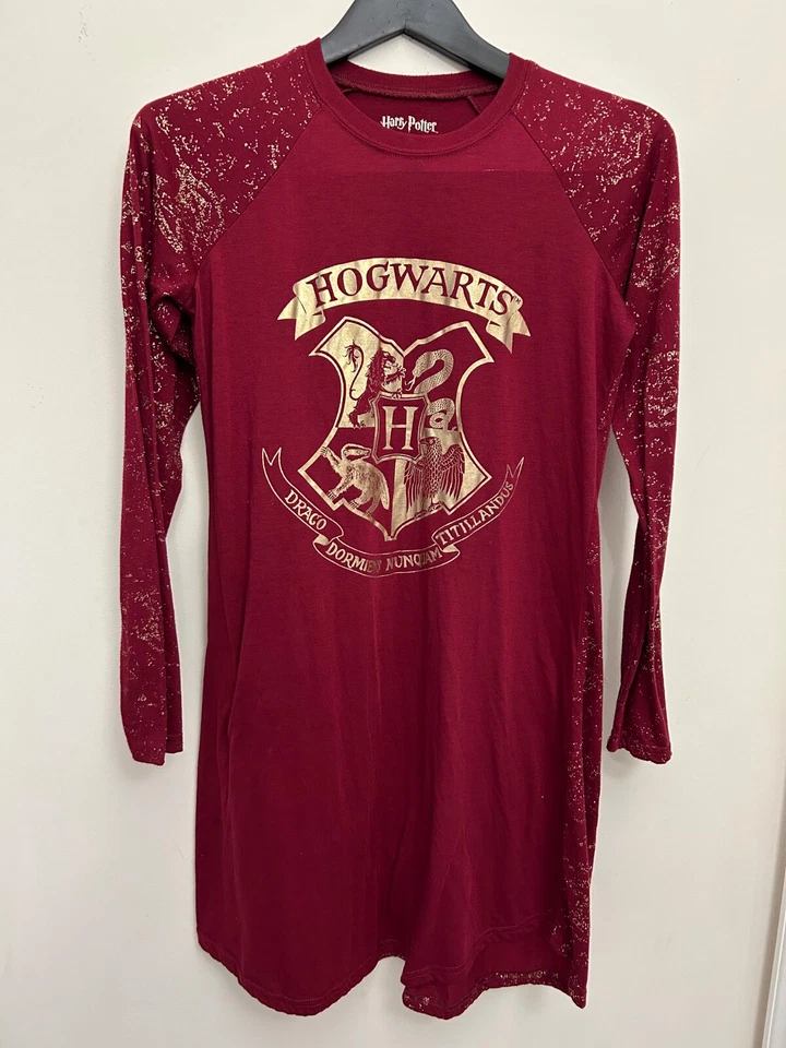 Camisón Harry Potter Hermione Rojo y Dorado Manga Larga Juniors Talla M Foto 2 de 4