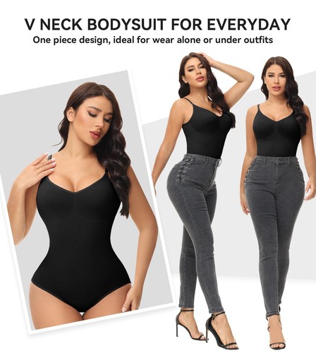 Snatched Bodysuit Tummy Control Bodysuit Snatched Shapewear Slimming Seamless - 第 10/26 張圖片