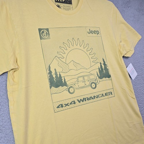 Lucky Brand JEEP SPIRIT SHIRT Mens LARGE YELLOW WRANGLER 4X4 FCA OFFROAD NWT - Picture 9 of 14