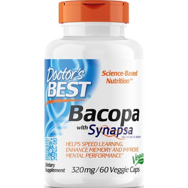 Doctors Best Bacopa с Synapsa 320 мг, 60 растительных капсул
