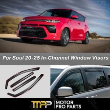 In-Channel Vent Snow Window Visor Wind Shade Guard Deflector Fits Soul 2020-2025