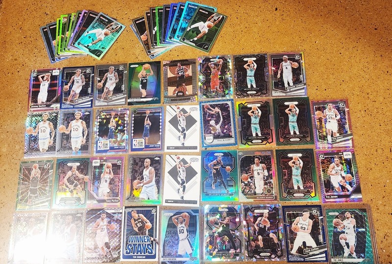 San Antonio Spurs Veteran 50+ Card Lot Parallels Western Conference Champs.