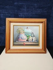 Pipe Midwest Still Life Oil Painting Signed Redmond With Impasto Techniques. VTG