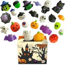 24 Halloween Squishy Mochi Gift Box Witch Skull Squishy Mini Cute Fidget Toy