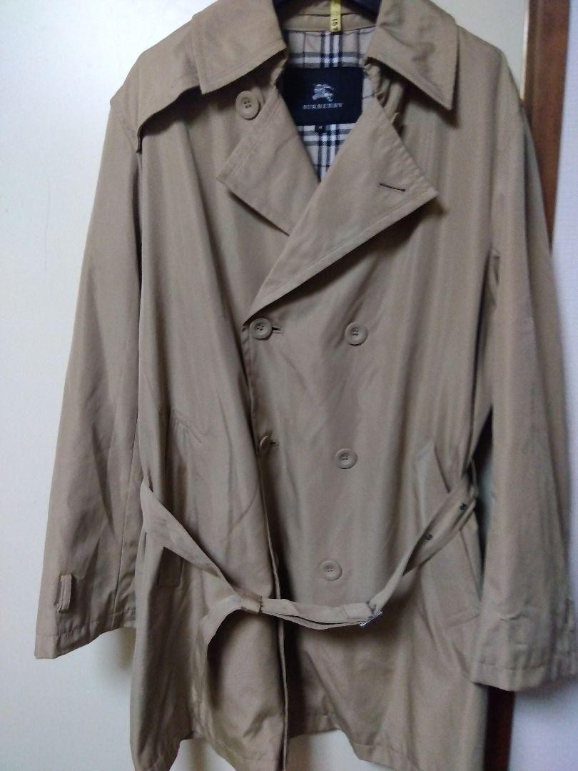 Burberry Trench Coat Outerwear Horse Logo Beige Polyester Nylon Size M For Men thumbnail 12