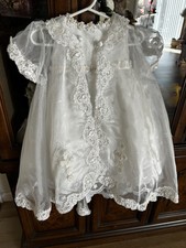 Beautiful White Christening By LIDA Gown 2 Piece Robe And Dress 3m  1K 