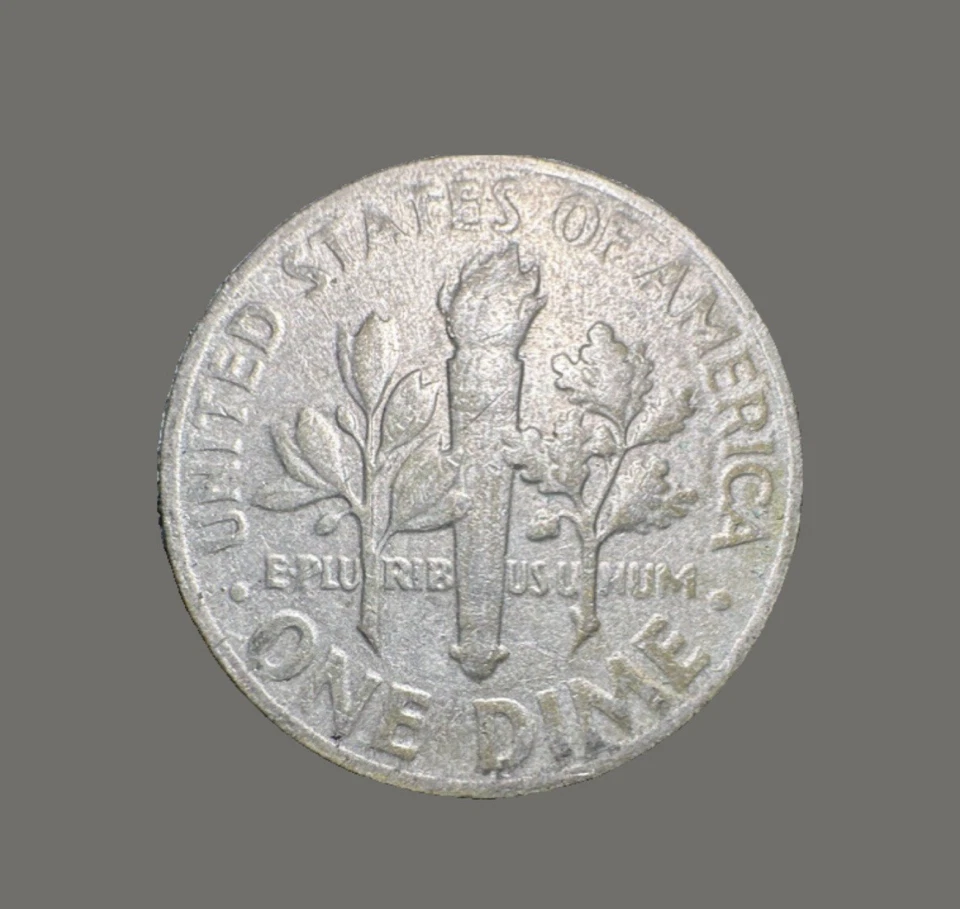 1966 US Dime No Mint Mark '5 on Cheek Error' Obverse Faded "in,we,year #6" Rare - Image 2 of 4