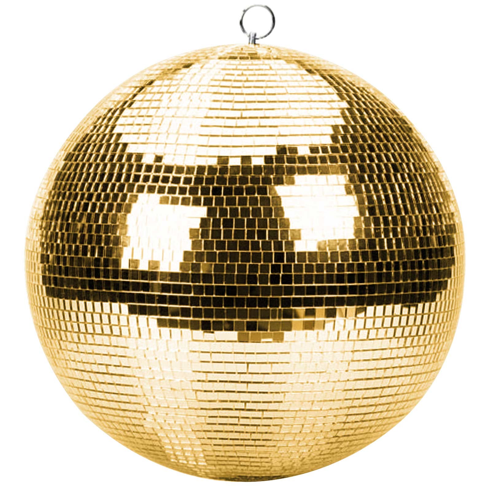 20'' Dance Club Mirror DJ Wedding Disco Ball in Gold Color w Hanging Ring
