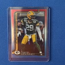 Xavier McKinney 2025 Topps Chrome Red, White And Blue Refractor RWB #113 Packers