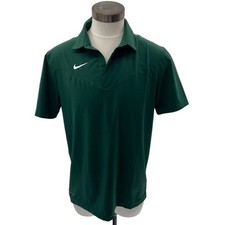 Nike Hunter Green Short Sleeved, Collared, Athletic Jacket- L