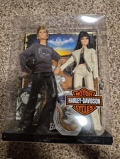 Barbie Collector Pin Label Harley Davidson Ken and Barbie Set NRFB