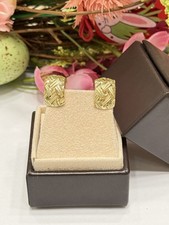 Beauty Earrings Solid Gold 14K 585 Yellow Gold Classy & New With Tags !
