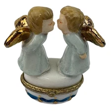 Kissing Angels Trinket Box by Giftco Inc Christmas Holiday Jewelry Gift Decor