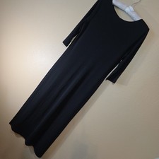 Gap Women's Medium Black Maxi Dress 3/4 Sleeve "Little Black Dress" Casual Chic