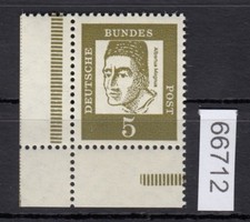 Bund 1961, Mich.-Nr.: 347 y ** Eckrand MHB   Ecke 3