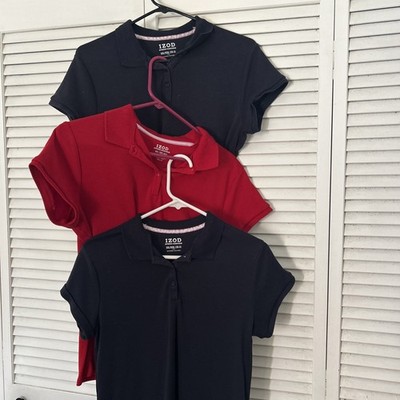 Izod Approved School Wear Girls Size XXL (20.5). Black, Red, Blue. Lot Of  3.