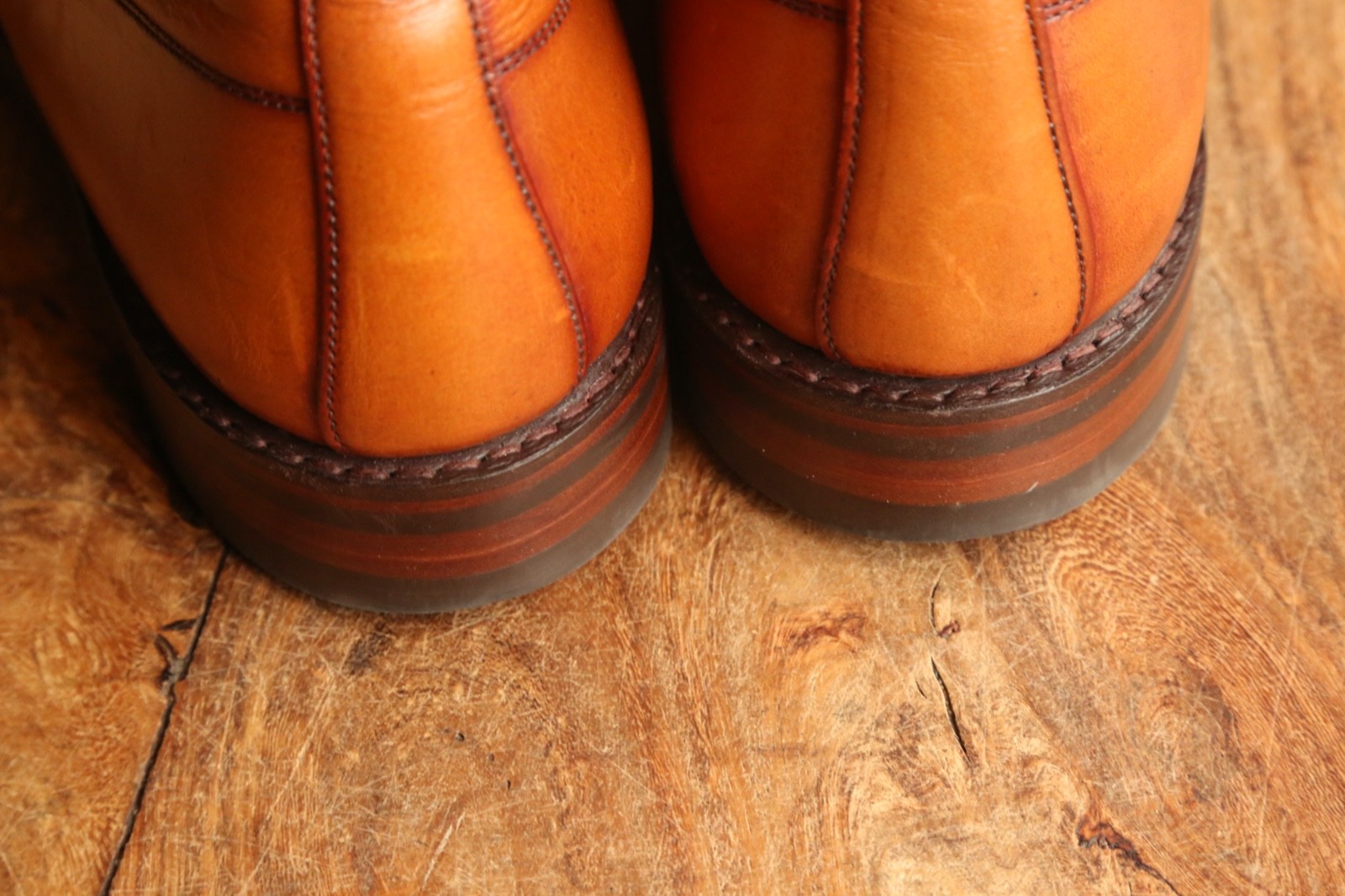 Joseph Cheaney Jarrow Tan Brown Leather Derby Boots Mens UK 10 F US 11 EU 44 image 7